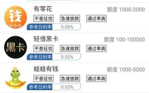 黑户可以借什么网贷2024？精心盘点5个黑户借款必下口子